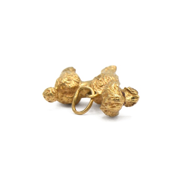14k Yellow Gold Poodle Charm